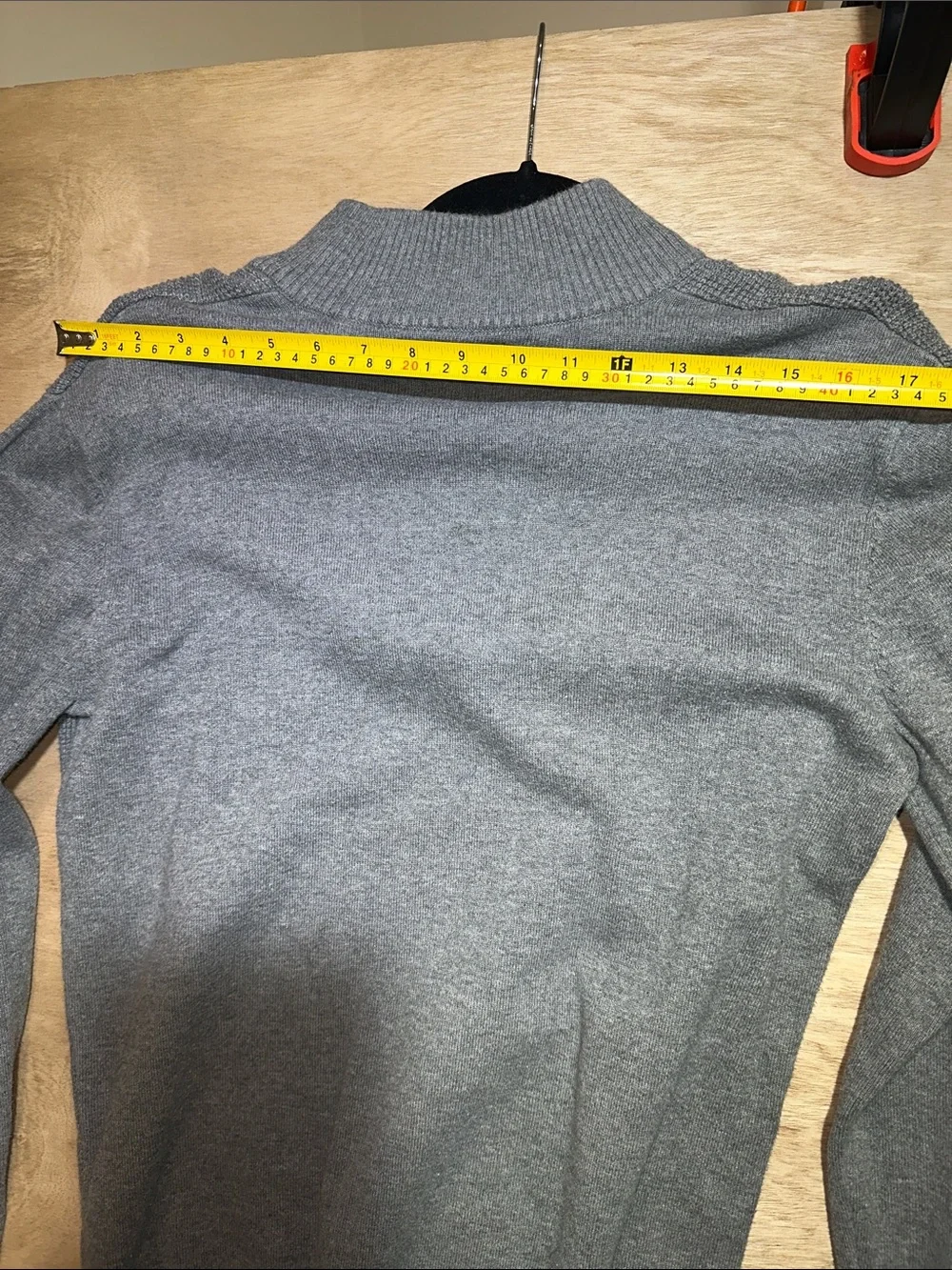 Michael Kors Men's Light Gray Half-Zip Knit Sweater